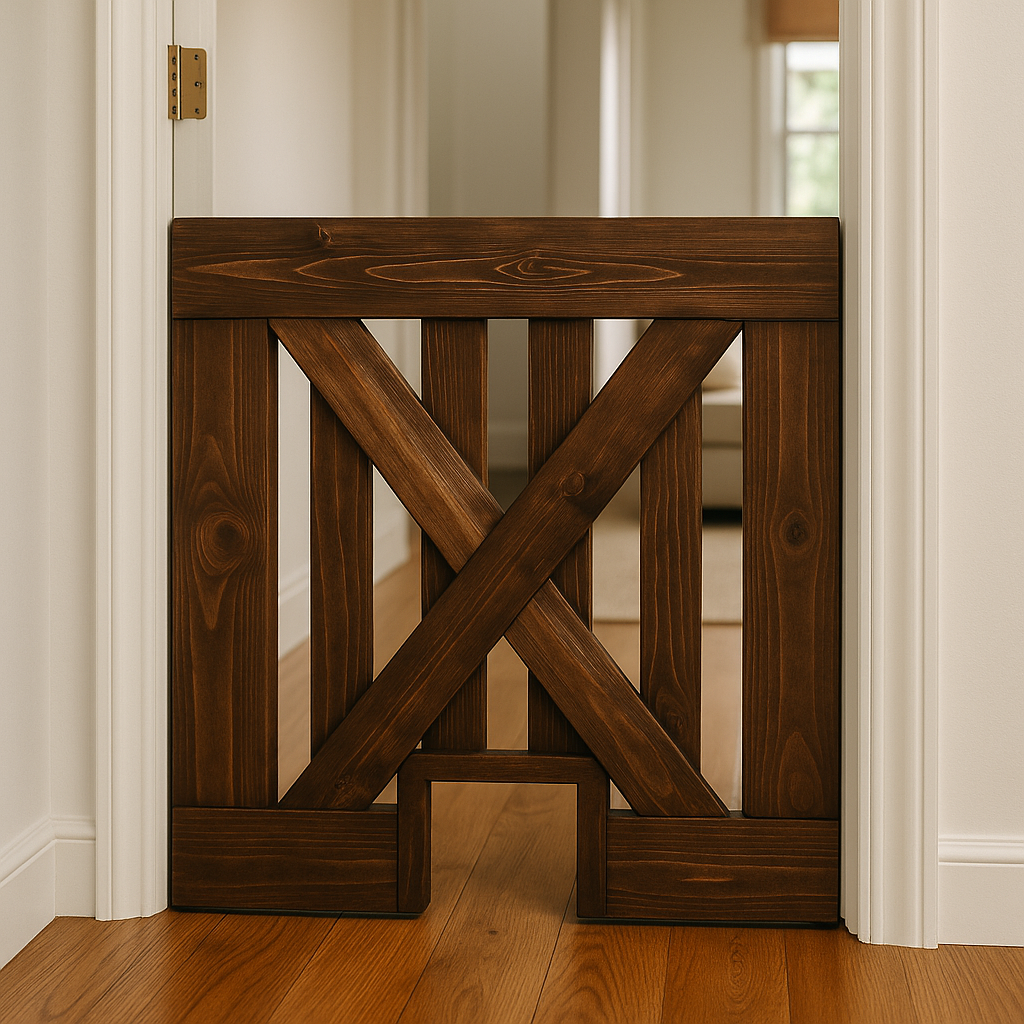 Custom Baby/Pet Gate with Built-In Pet Door | Handmade Indoor/Outdoor Safety Gate