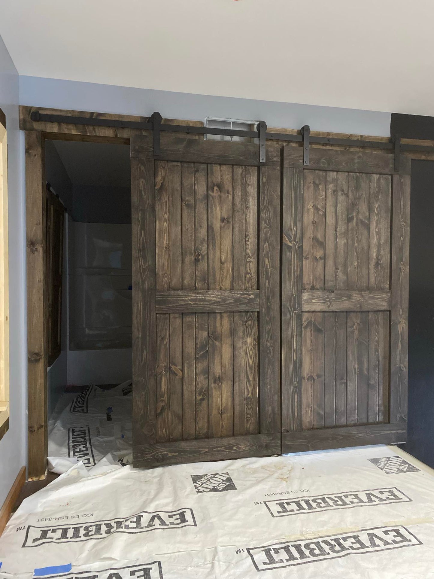 Solid Wood Barn Door: Custom Rustic Sliding Door, Fully Assembled Any Size