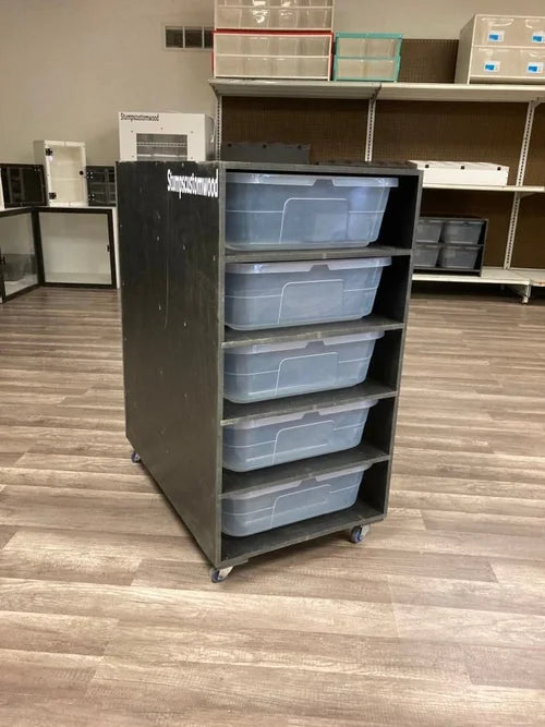 SCW 28qt Recessed Heat Reptile Rack | PVC Snake Breeder Rack