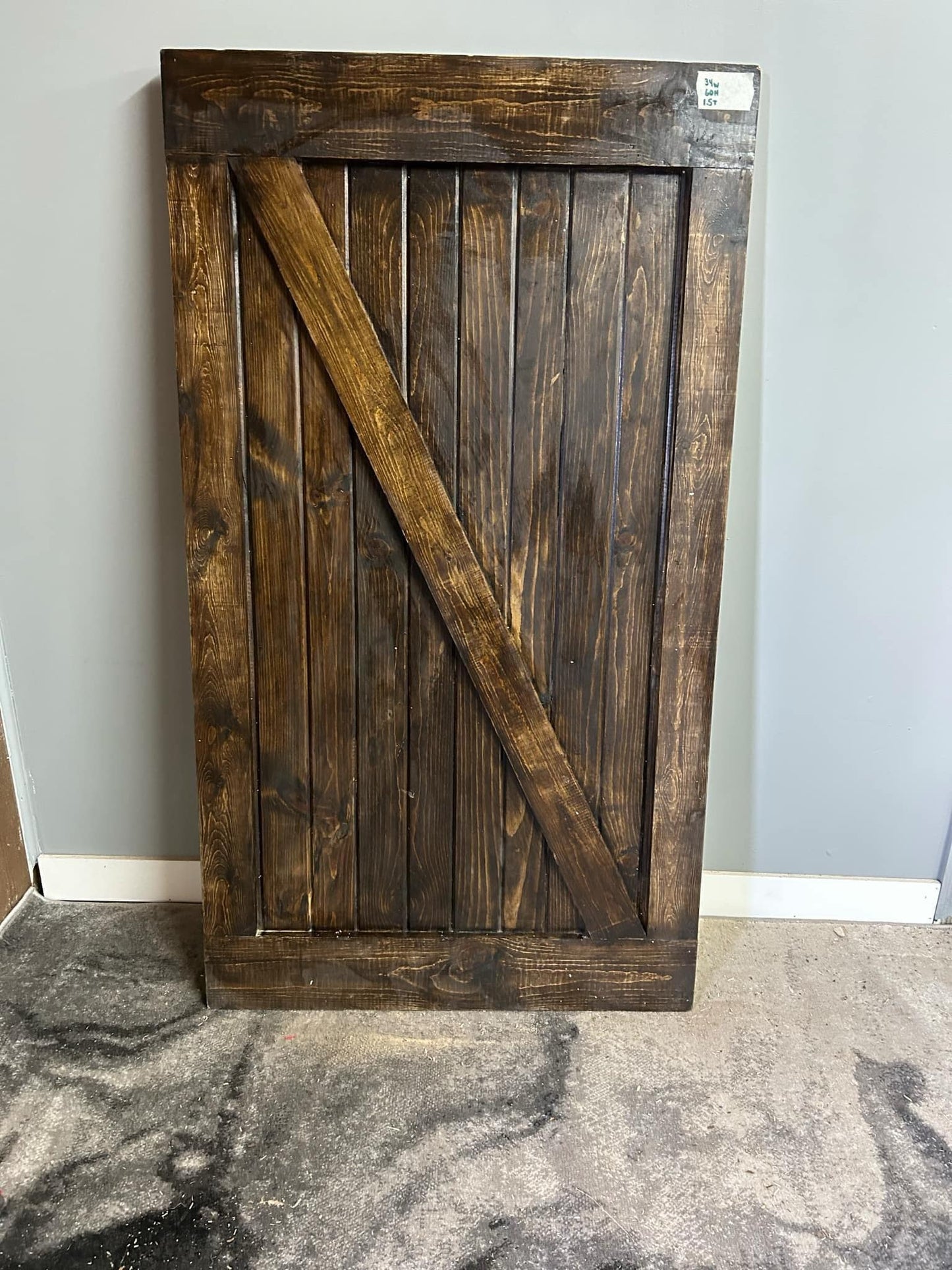 Barn Door Style Baby/Pet Gate | Custom Handmade Wooden Safety Gate