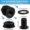 PVC Bulkhead Fitting 2-Pack 3/4" x 1/2" Rodent Water System