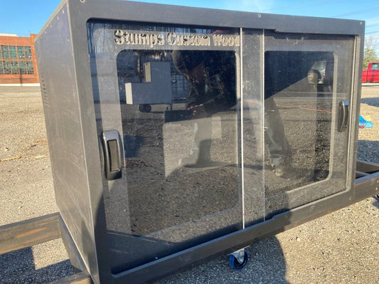 Reptile resting inside 36" Bioactive PVC Reptile Enclosure with lighting.