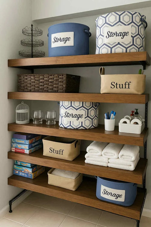 Wooden Wire Shelf Covers | Custom Floating Shelf Tops
