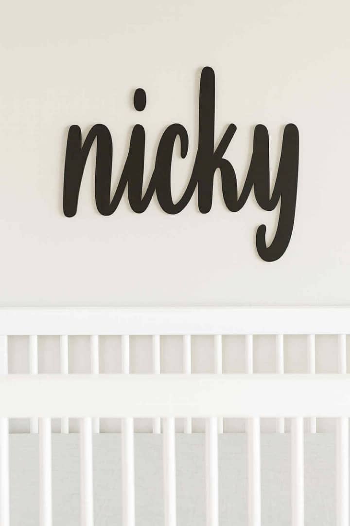 3D Name Wall Hanging Decor | Personalized Wooden Nursery & Kids Room Sign