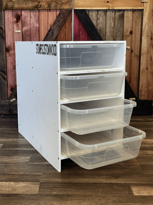 Durable 41qt clear adult snake rack tubs designed for breeding and husbandry