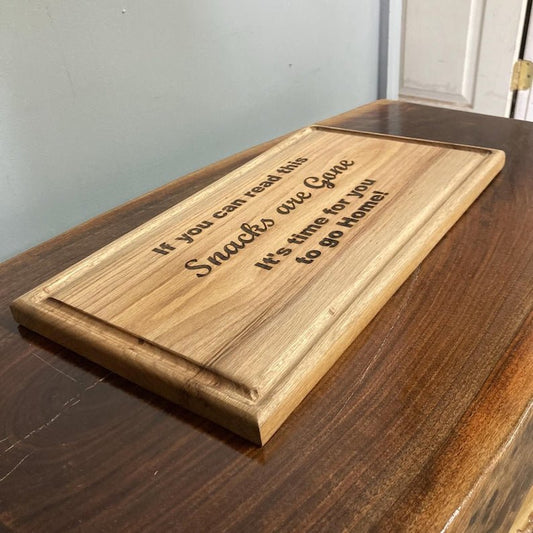 Christmas serving tray engraved Tray | Engraved Wood Xmas Board - Stumps Custom Wood