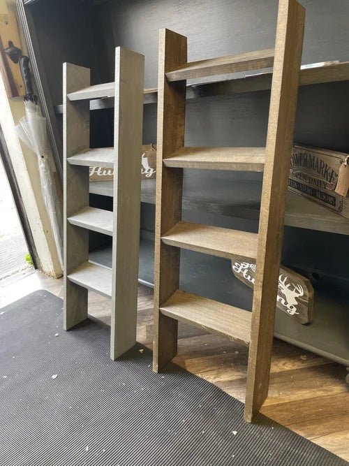 Handmade Blanket & Planter Holder | Leaning Ladder Blanket Rack - Stumps Custom Wood