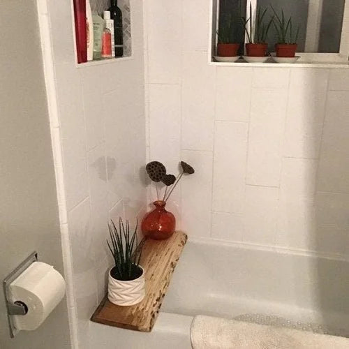 Spalted Bathtub Tray | Handmade Wooden Bath Board with Unique Grain