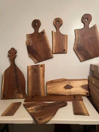 24x12 Live Edge Walnut Cutting Board | Handmade Kitchen Board