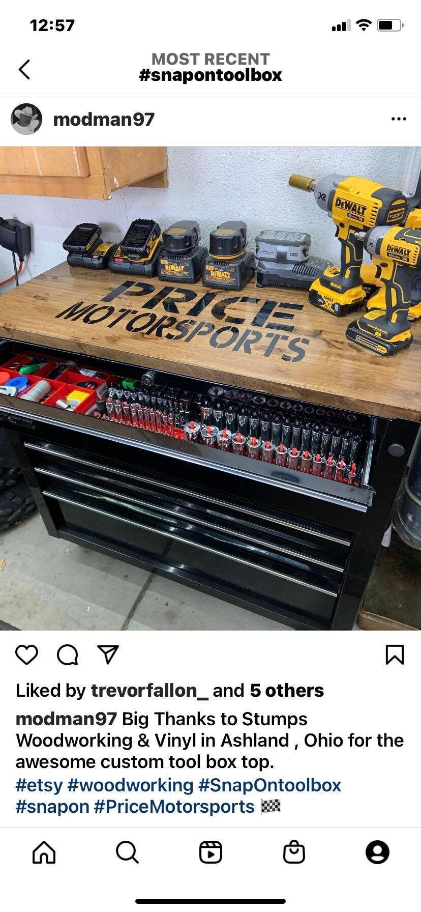 Custom Tool Box Cover: Personalized Butcher Block Workbench Top & Workshop Storage