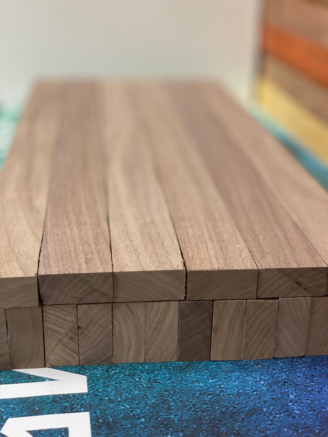Single Walnut Cutting Board Blanks – Kiln-Dried Hardwood Strips – S2S Sanded Craft & Woodworking Stock – Multiple Lengths