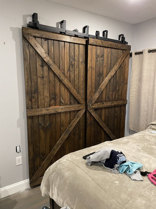 Solid Wood Barn Door: Custom Rustic Sliding Door, Fully Assembled Any Size