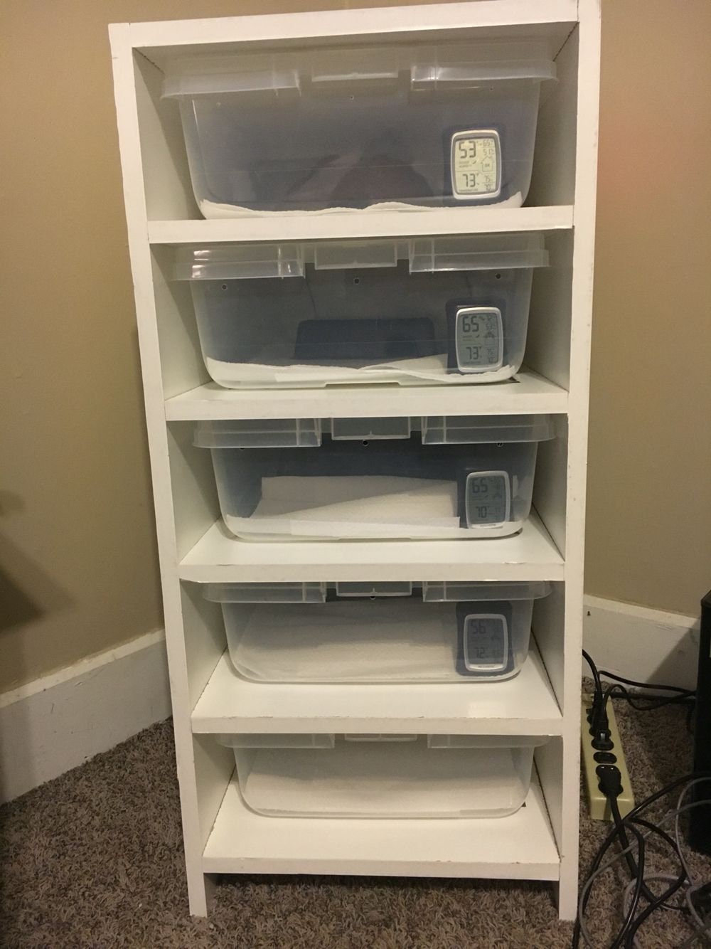 Assembled 16qt PVC Reptile Rack: Ball Python Snake Enclosure