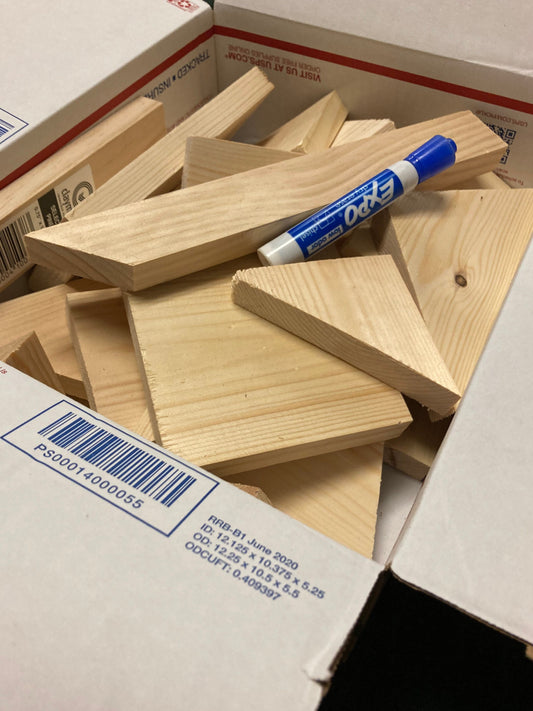 4lb Pine Wood Cut Offs: Craft Bundle Box