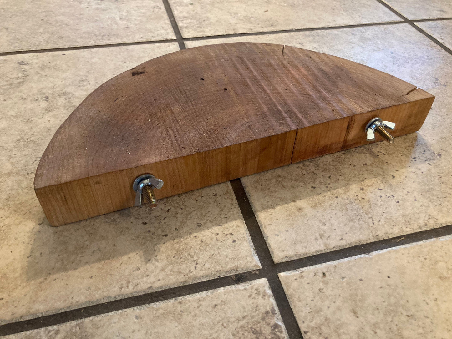 Natural Walnut Round Ledge: Rodent Cage Accessories