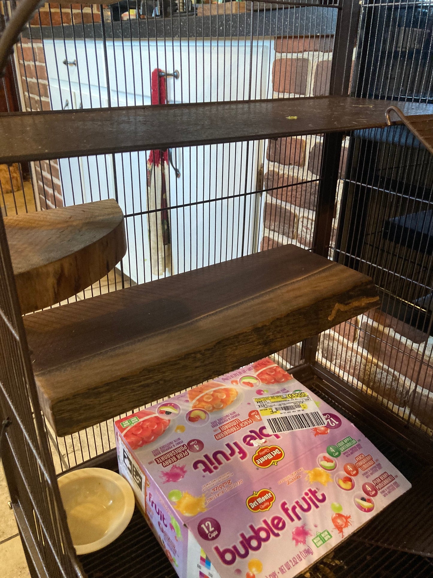Natural Walnut Round Ledge: Rodent Cage Accessories