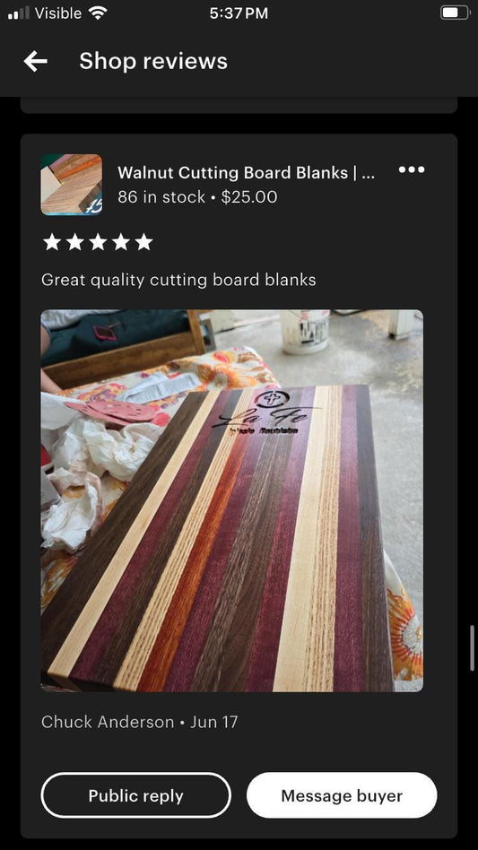 Kiln-Dried Walnut Cutting Board Blanks: DIY Woodworking Supplies