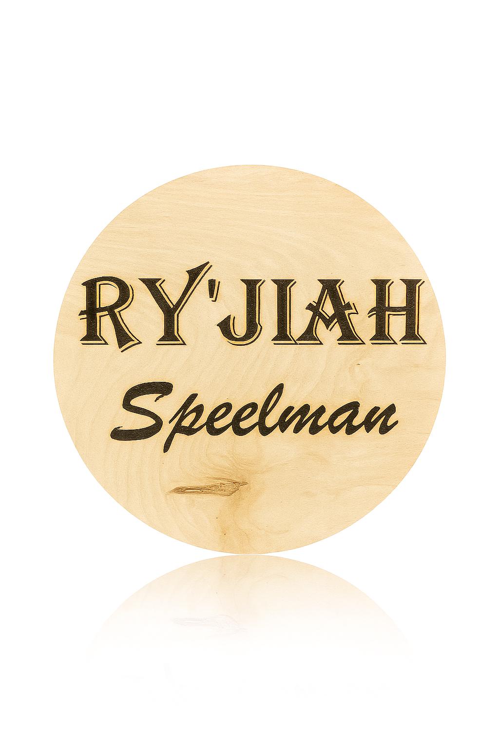 Engraved Wood Baby Name Sign: Custom Nursery Decor Plaque