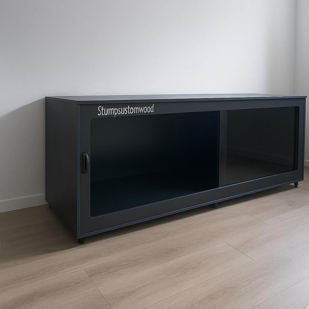 72" Black PVC Reptile Enclosure: Bioactive Habitat for Pythons, Lizards