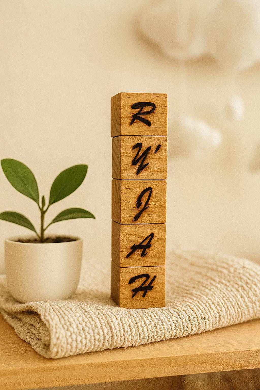 Personalized Wooden Name Blocks: Custom Baby Keepsake & Nursery Room Decor Gift