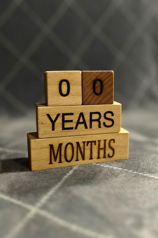 Personalized Wooden Milestone Blocks: Rustic Nursery Photo Props