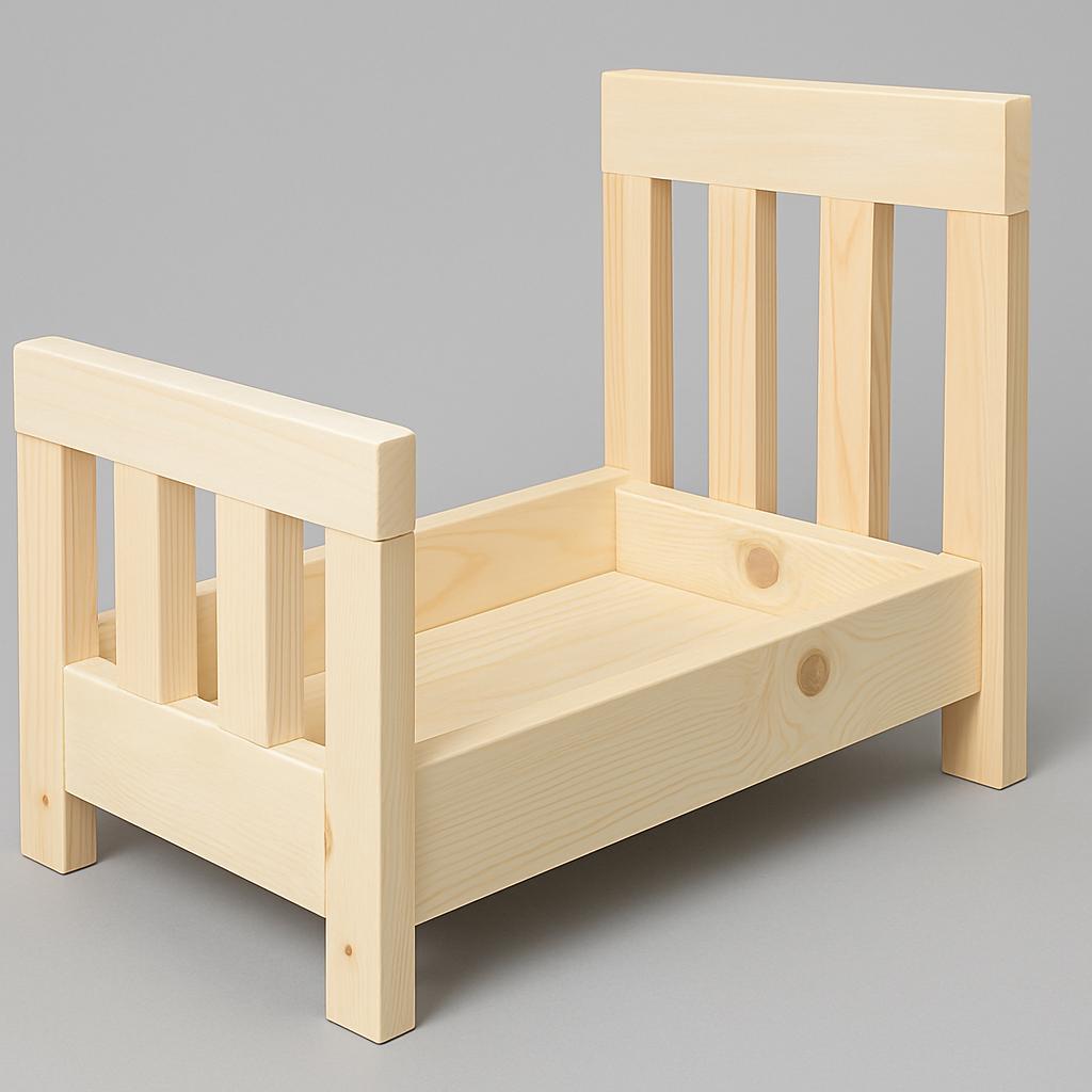 Mini Newborn Bed: Rustic Photo Prop for Baby