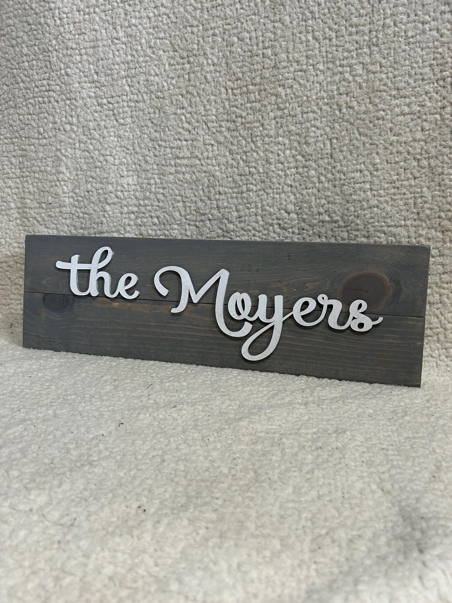 Personalized Family Name Sign: 3D Wood Lettering, Established Date