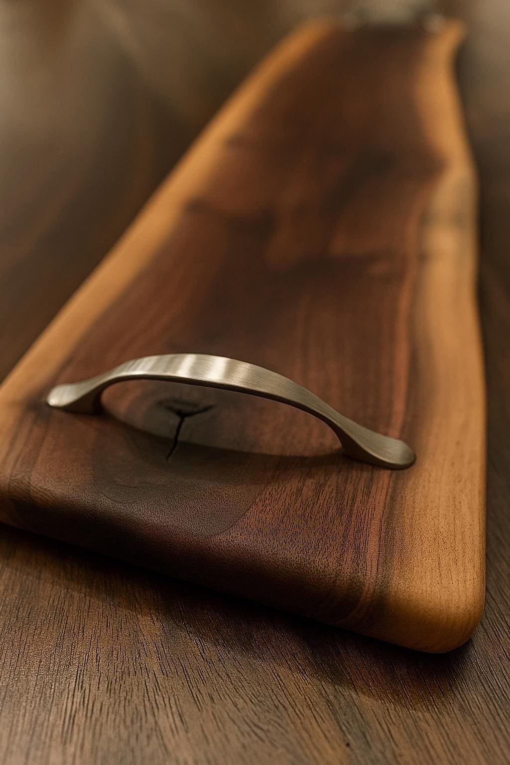 Personalized Walnut Charcuterie Board: Live Edge Serving Tray