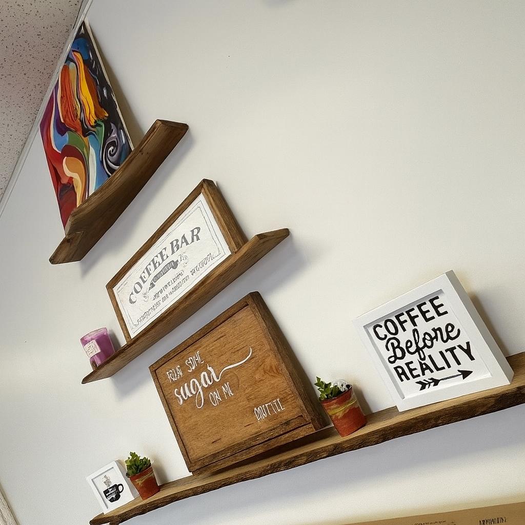 Walnut Live Edge Shelf: Rustic Floating Wall Shelves for Home & Office
