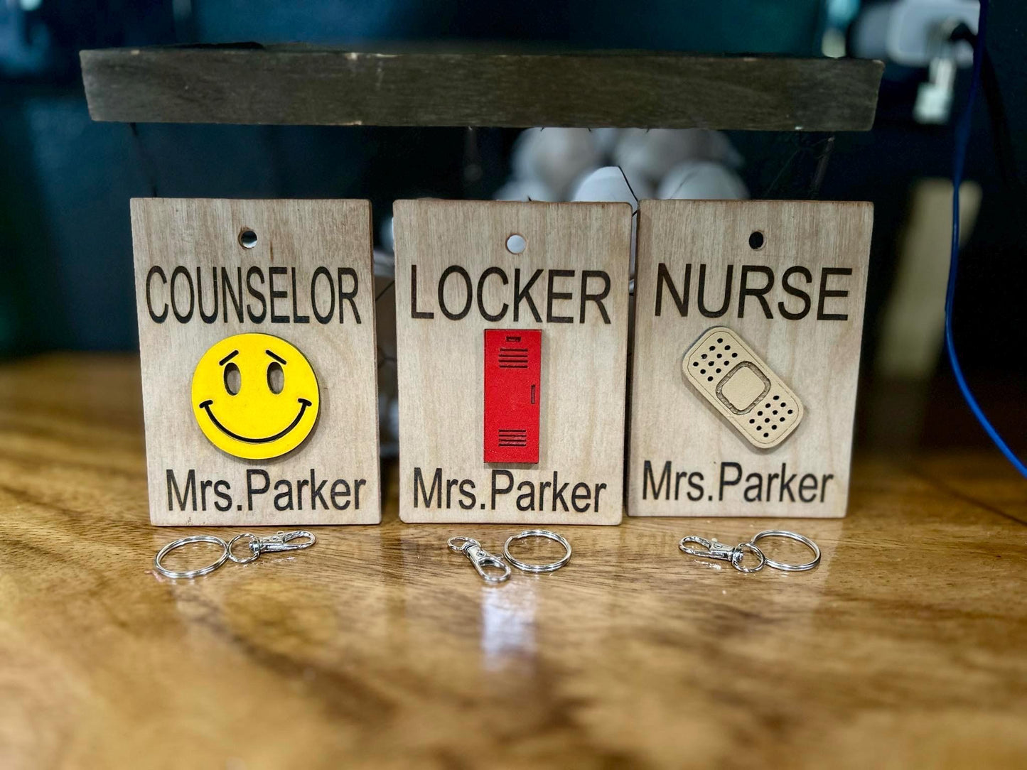 Personalized Teacher Hall Pass | Custom Classroom Pass | Engraved Hall Pass Set | Wooden Teacher Pass | Back to School Classroom Decor