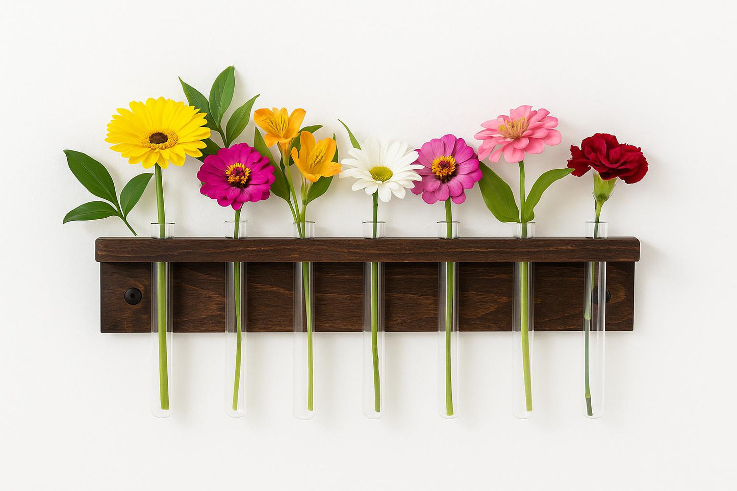 Live Edge Plant Shelf Propagation Station | Wooden Plant Starter with Test Tubes Gift