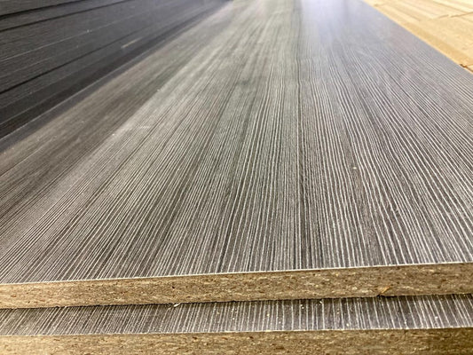 Modern Charcoal Melamine Shelves – Made to Fit Your Space - Stumps Custom Wood