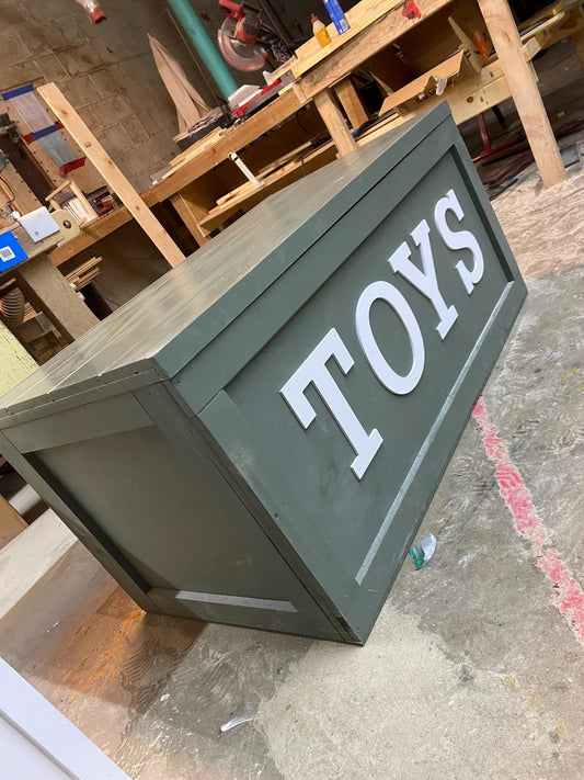 Personalized Wooden Toy Chest: Eco - Friendly Kids Toy Storage - Stumps Custom Wood