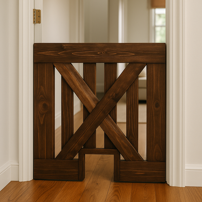 Custom Baby/Pet Gate with Built-In Pet Door | Handmade Indoor/Outdoor Safety Gate