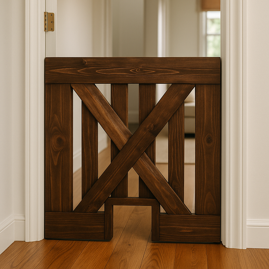 Custom Baby/Pet Gate with Built-In Pet Door | Handmade Indoor/Outdoor Safety Gate