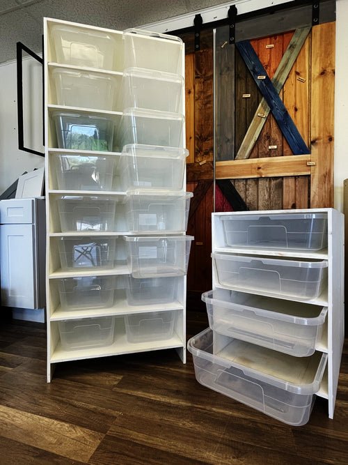 16qt Reptile Snake Rack Shelf | PVC Hatchling Rack System - Stumps Custom Wood