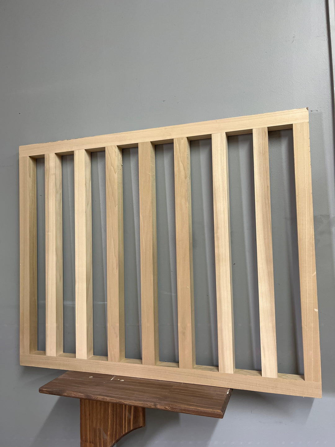 Unstained Vertical Slat Sliding Pocket Gate 36” wide x 32” tall (Clearance)