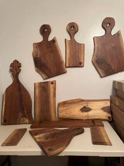 24x12 Live Edge Walnut Cutting Board | Handmade Kitchen Board - Stumps Custom Wood