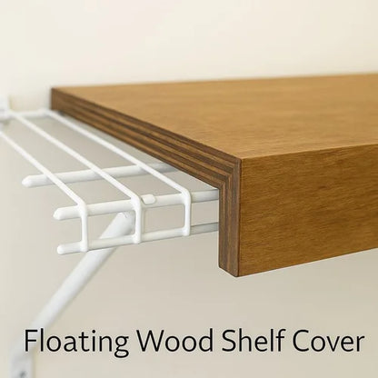 Wooden Wire Shelf Covers | Custom Floating Shelf Tops
