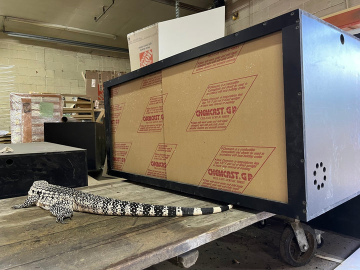 4 Foot Black Bioactive PVC Reptile Enclosure - Stumps Custom Wood