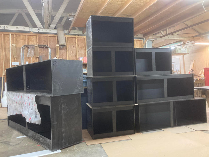 4 Foot Black Bioactive PVC Reptile Enclosure - Stumps Custom Wood