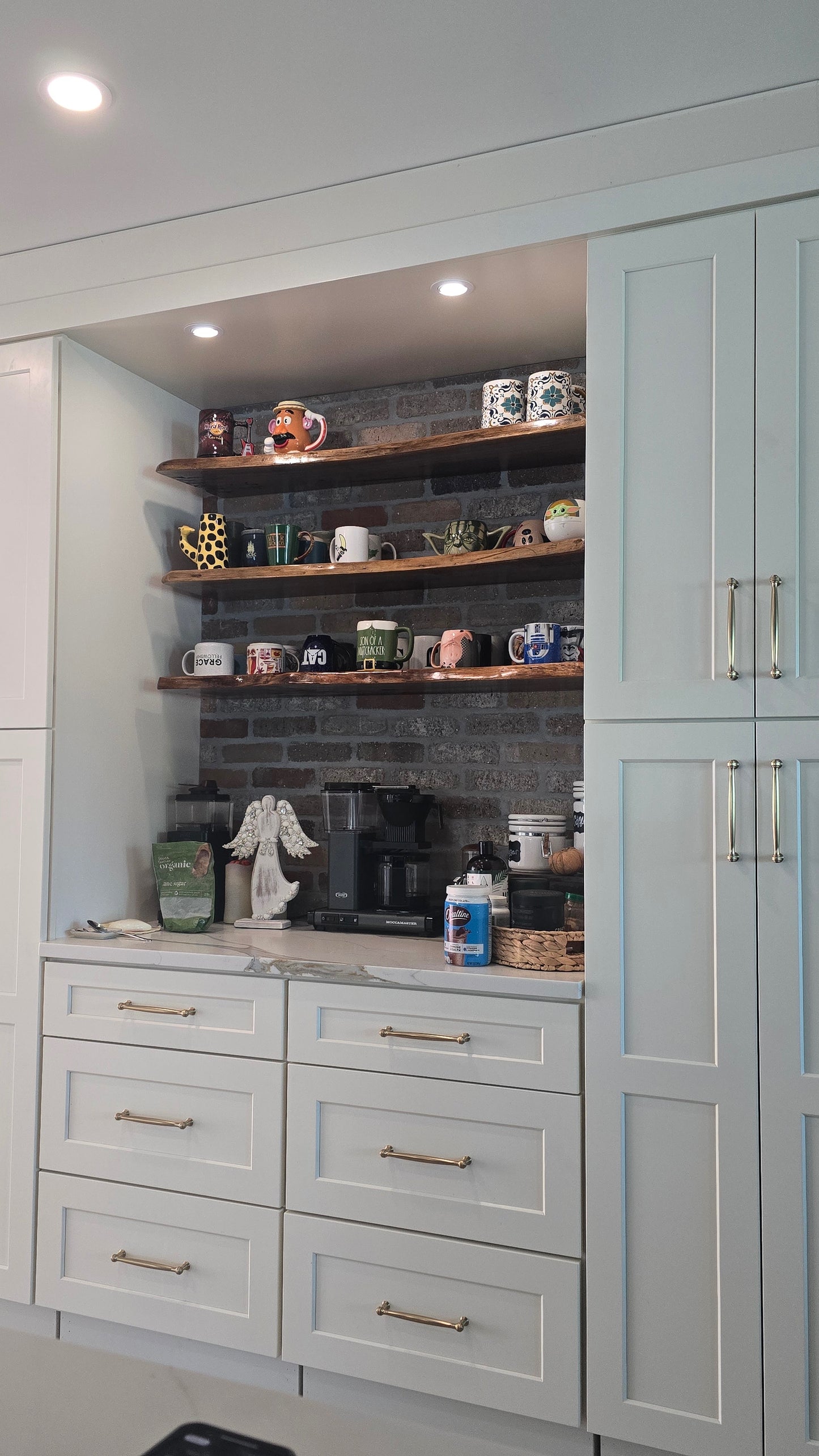 Walnut Live Edge Shelf: Rustic Floating Wall Shelves for Home & Office