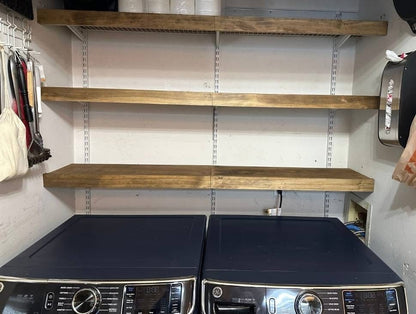 Wooden Wire Shelf Covers | Custom Floating Shelf Tops