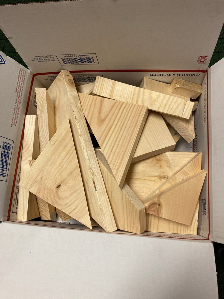 4lb Pine Wood Cut Offs: Craft Bundle Box - Stumps Custom Wood