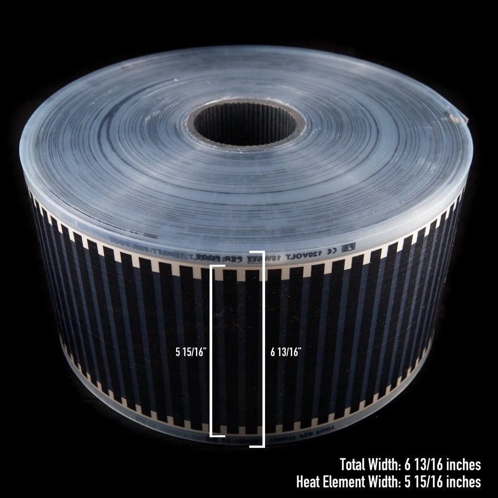 6" Flexwatt Reptile Heat Tape – 9W/ft | Flame Retardant Coated - Stumps Custom Wood