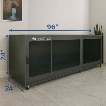 8 Ft Black Bioactive PVC Reptile Enclosure – 96" Habitat