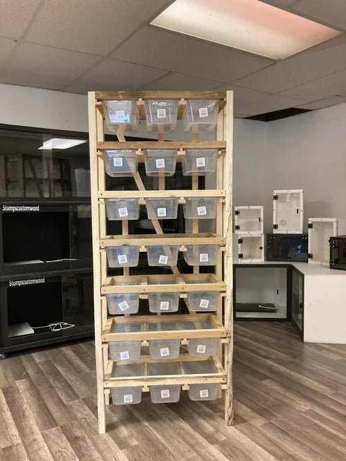 6qt Maternity Ward Rat &amp; Mice Breeding Rack | Rolling Rodent System - Stumps Custom Wood