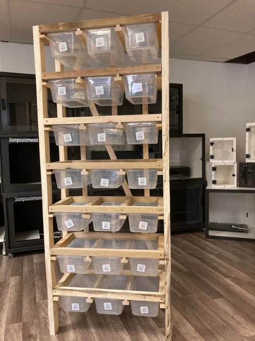 6qt Maternity Ward Rat &amp; Mice Breeding Rack | Rolling Rodent System - Stumps Custom Wood