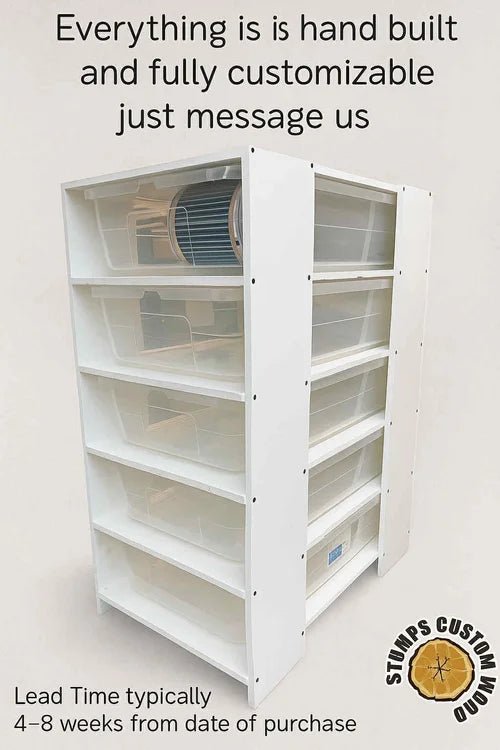 70 Series Economy Snake Rack | PVC Breeder System - Stumps Custom Wood