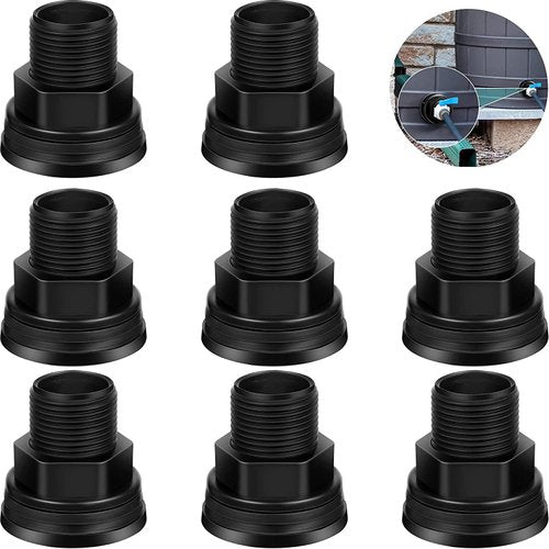 PVC Bulkhead Fitting 2-Pack 3/4" x 1/2" Rodent Water System